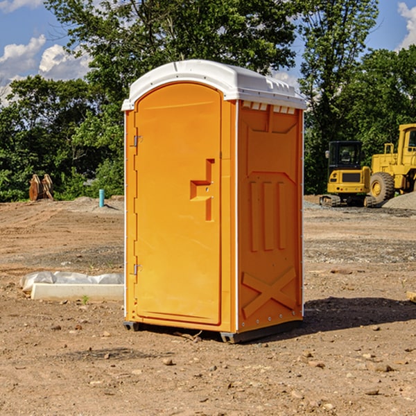 can i customize the exterior of the porta potties with my event logo or branding in Woodford SC